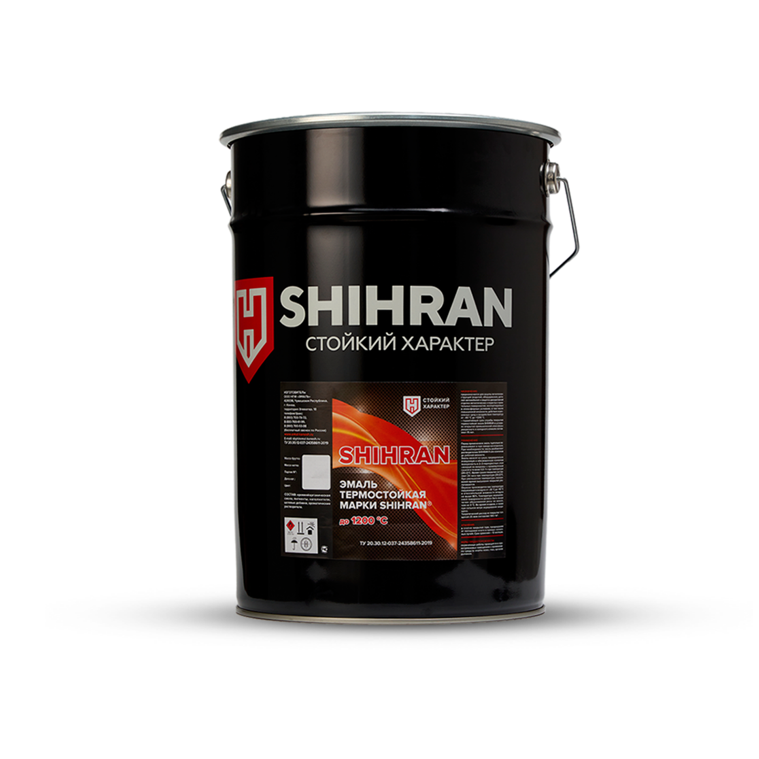 Термостойкая эмаль SHIHRAN  черная до +1200 °C 25 кг